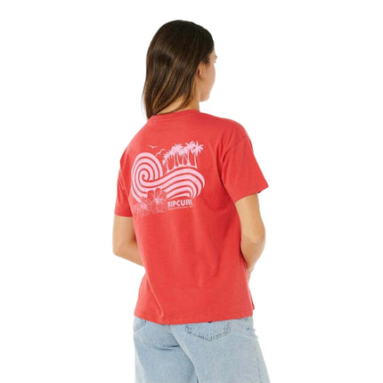 Rip Curl Ocean Break Relaxed Tee Deep Red