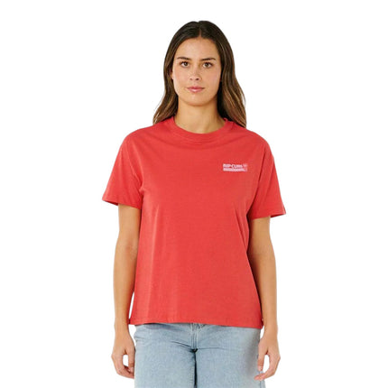 Rip Curl Ocean Break Relaxed Tee Deep Red