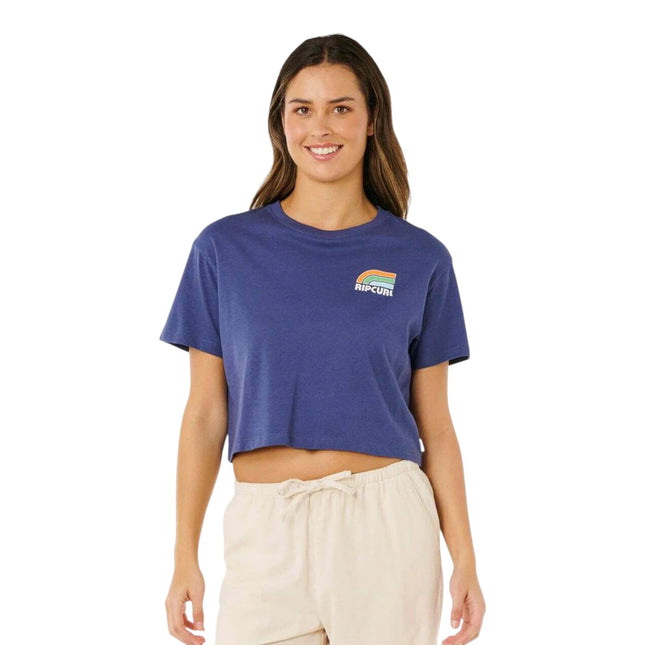 Rip Curl Surf Side Cropped Tee Navy
