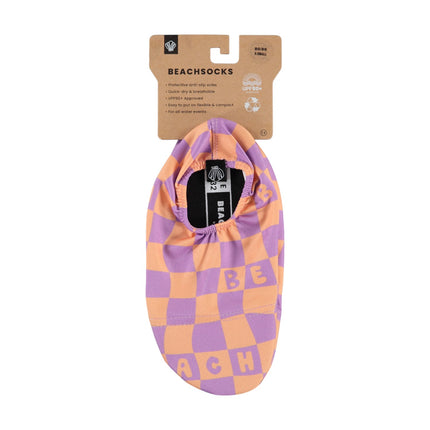 Beach & Bandits Beach Socks Checkered Beach Purple
