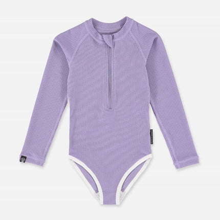 Beach and Bandits Lavender Ribbed suit