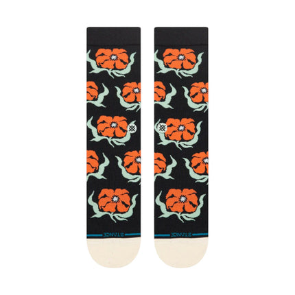 Stance Broadcast Floral Crew Black