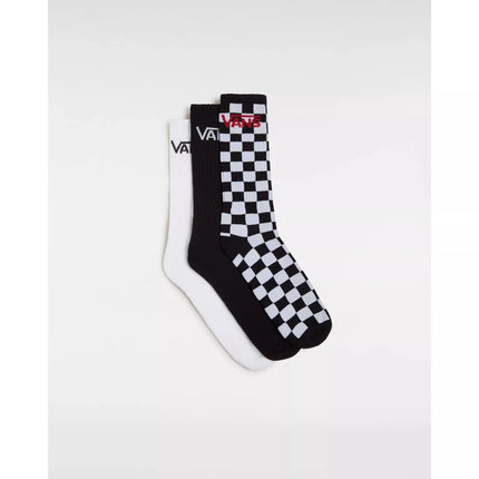 Vans Classic Crew Socks Black White 3Pk