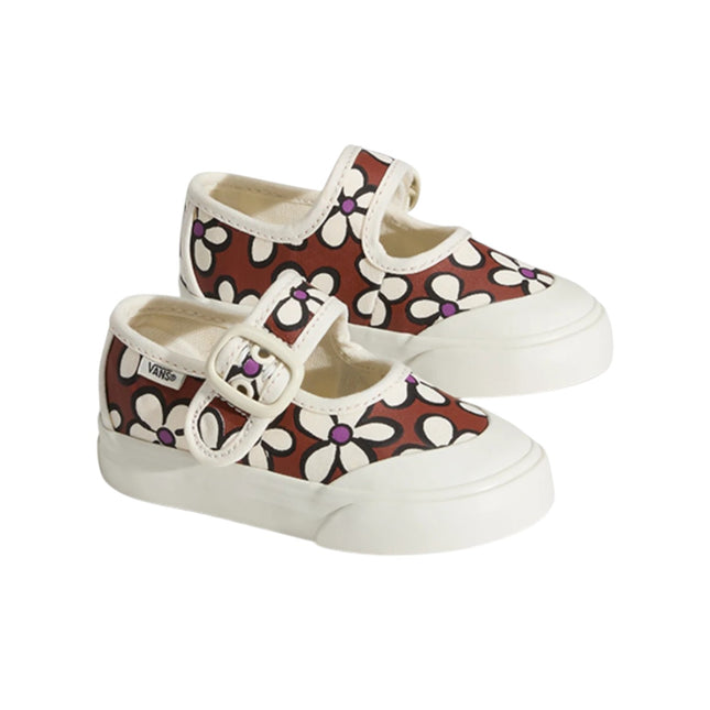Vans Mary Jane Painted Floral Mini Rust