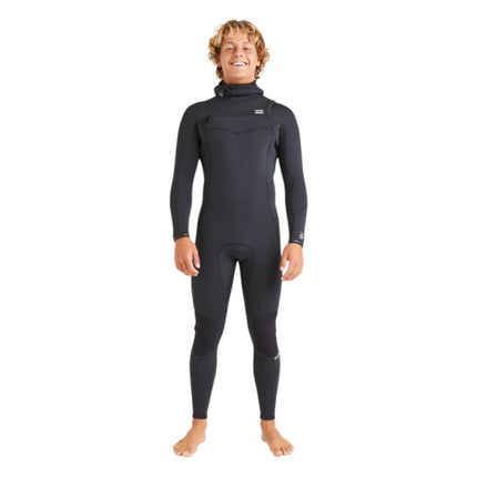 Billabong Men Absolute Natural 5/4 Hooded Front Zip (Blk)