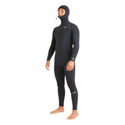 Billabong Men Absolute Natural 5/4 Hooded Front Zip (Blk)