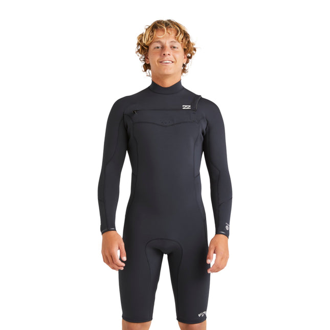 Billabong Men Absolute Natural 2/2 Front Zip SS (Blk)