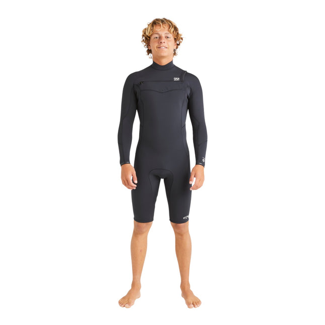 Billabong Men Absolute Natural 2/2 Front Zip SS (Blk)