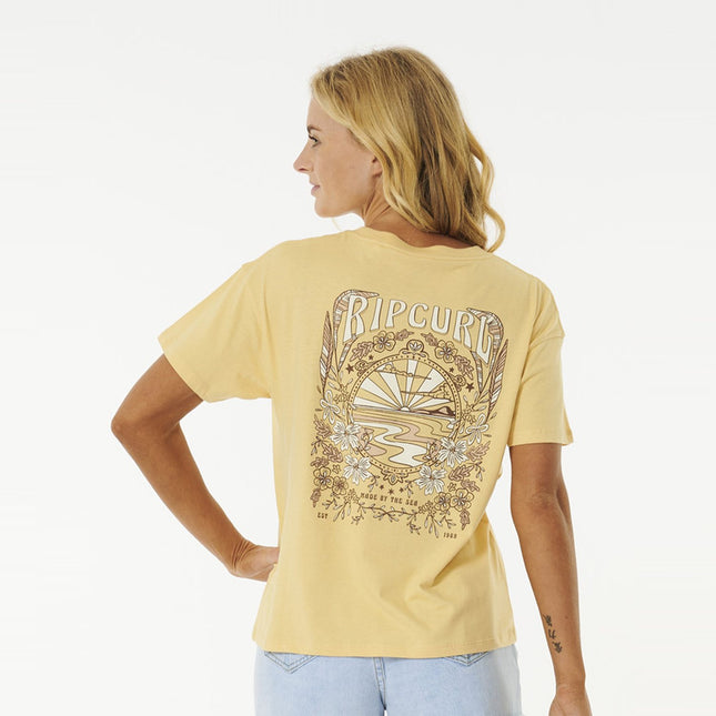 Rip Curl Riptide Relaxed Tee  Washed Yellow