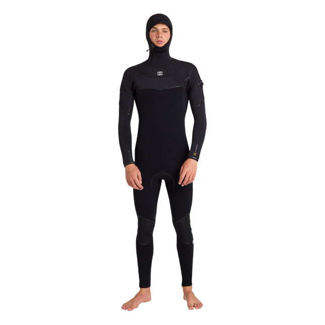 Billabong Men Furnace Ultra 6/5 Gullwing Zip Hooded Fullsuit (Blk)