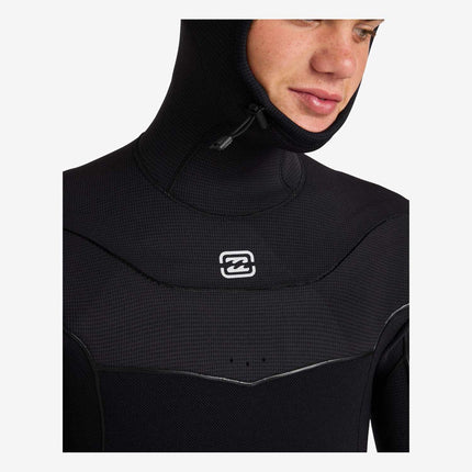 Billabong Men Furnace Ultra 6/5 Gullwing Zip Hooded Fullsuit (Blk)