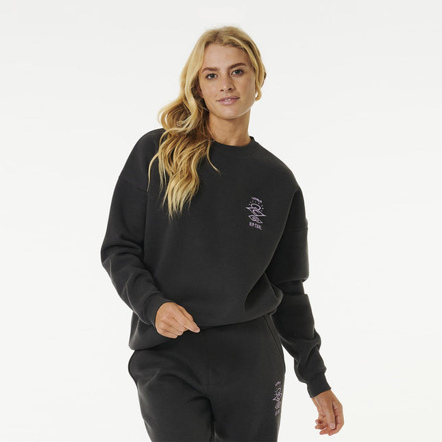 Rip Curl Icons Crew  Washed Black