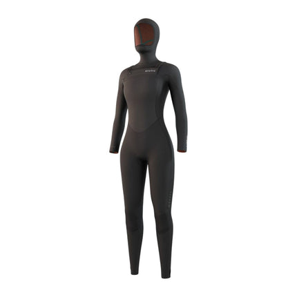 Mystic Women Gem 6/4/3 Hood Double Front Zip Fullsuit Black