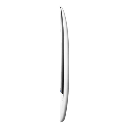 Natural High Surfshop Armstrong Downwind MK III foilboard, white with black rail accent.