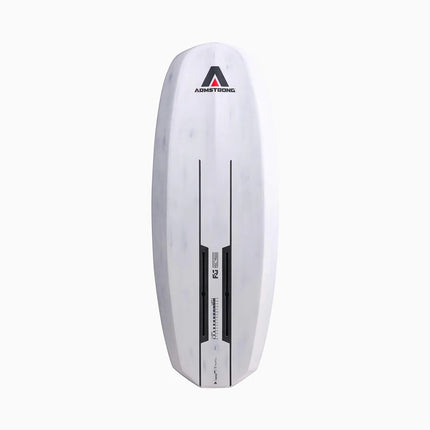 Natural High Surfshop Armstrong Wing FG Foilboard, white with black accents and foil track system.