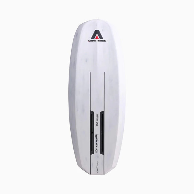 Natural High Surfshop Armstrong Wing FG Foilboard, white with black accents and foil track system.