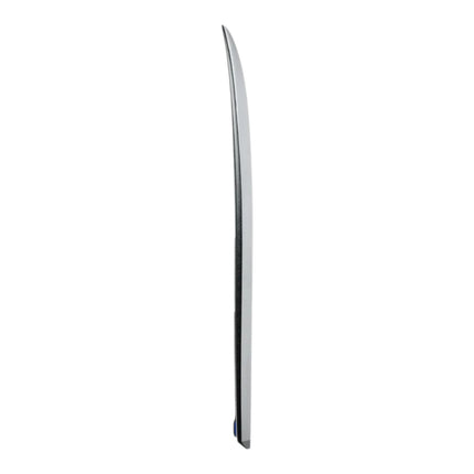 Natural High Surfshop Armstrong WKT Mk II surfboard, sleek silver design with a blue accent on the tail.