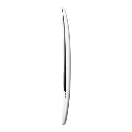 Natural High Surfshop Armstrong Downwind Ocean Foilboard, white with black rail tape and blue accents.