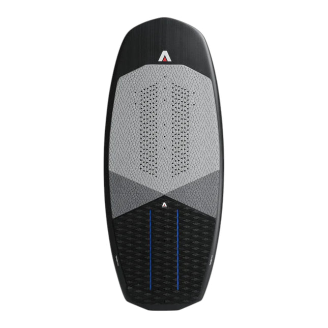 Natural High Surfshop Armstrong Austin Tovey Pro Foilboard, black with grey and blue accents, textured grip pad.