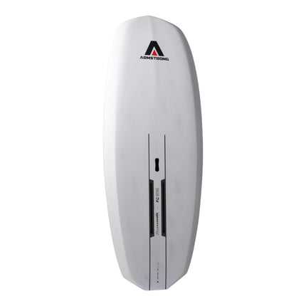 Natural High Surfshop Armstrong Wing Board, white composite wing board with black Armstrong logo and foil track.
