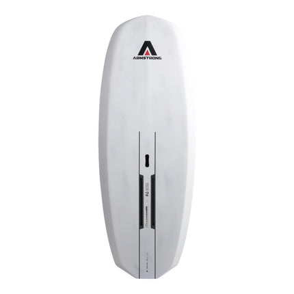 Natural High Surfshop Armstrong Wing Board, white with black Armstrong logo and foil track system.
