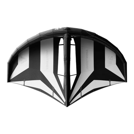 Natural High Surfshop Armstrong XPS Lightwind Wing, black and white striped wing for kitesurfing or wing foiling.