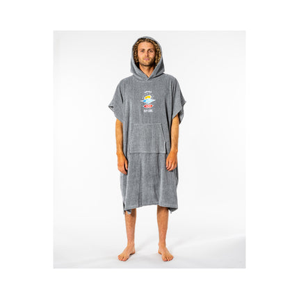 Icons Hooded Towel Grey